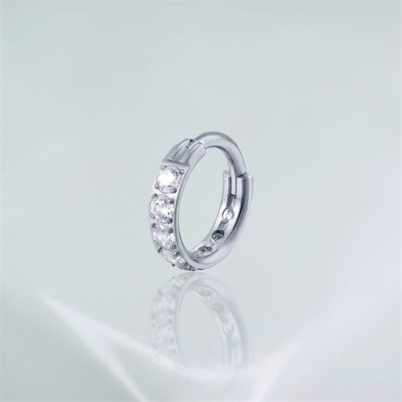 Piercing Titânio Segmento Cravejado Ll