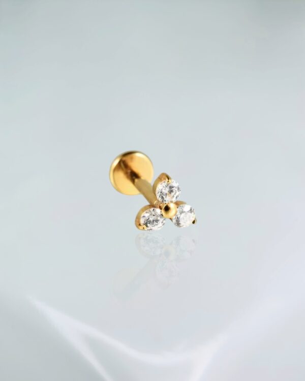 Piercing labret trinity com zirconias - Image 2