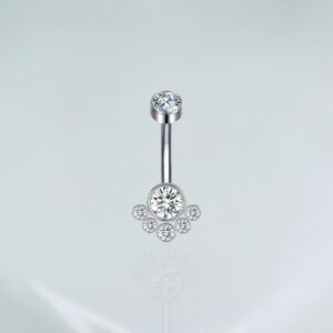 Piercing umbigo com zirconias