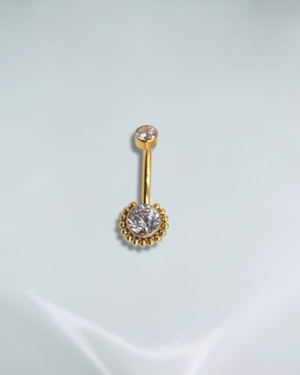 Piercing navel zirconia com esferas
