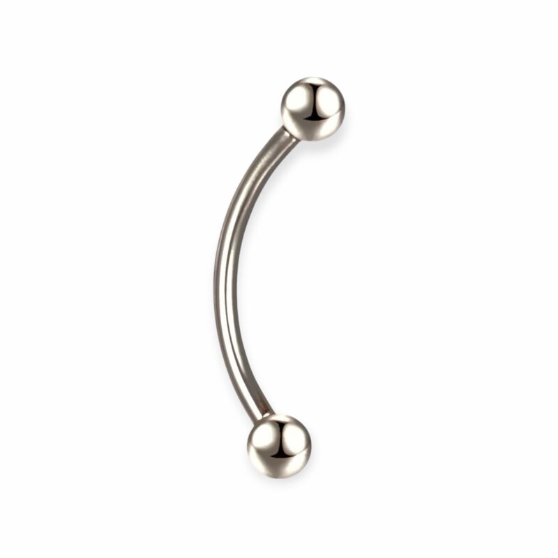 piercing titânio micro barbell curvo