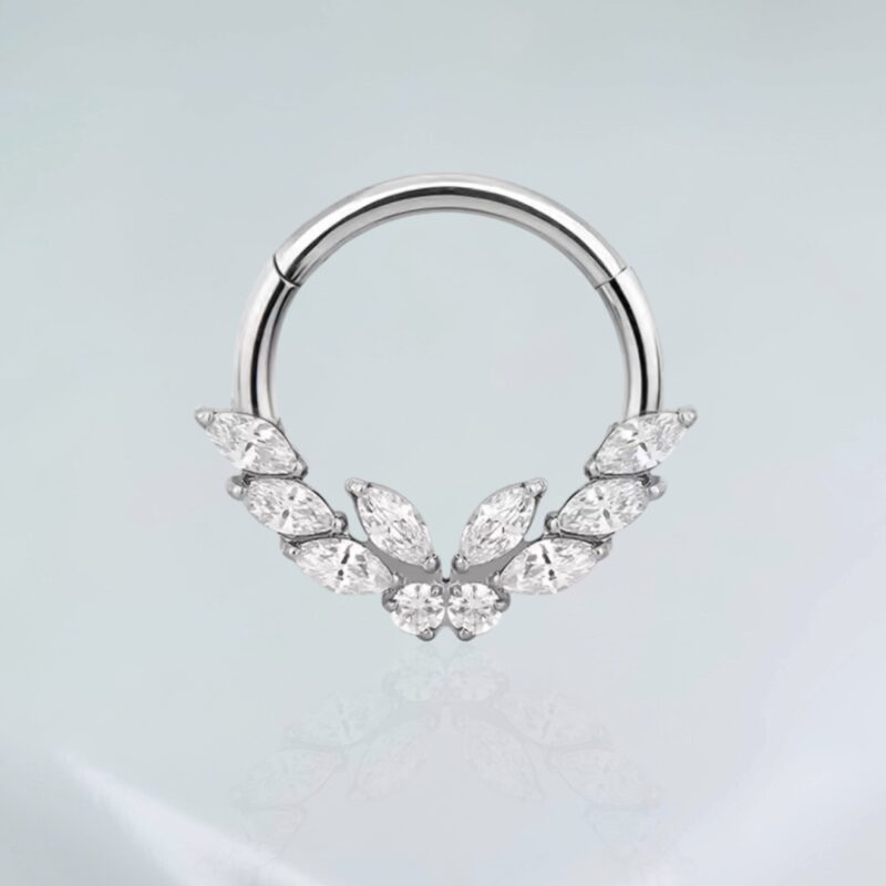 Piercing Titânio Segmento Frontal Borboleta