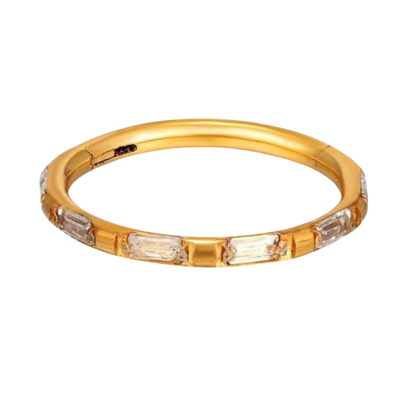 piercing titânio argola kev pvd gold