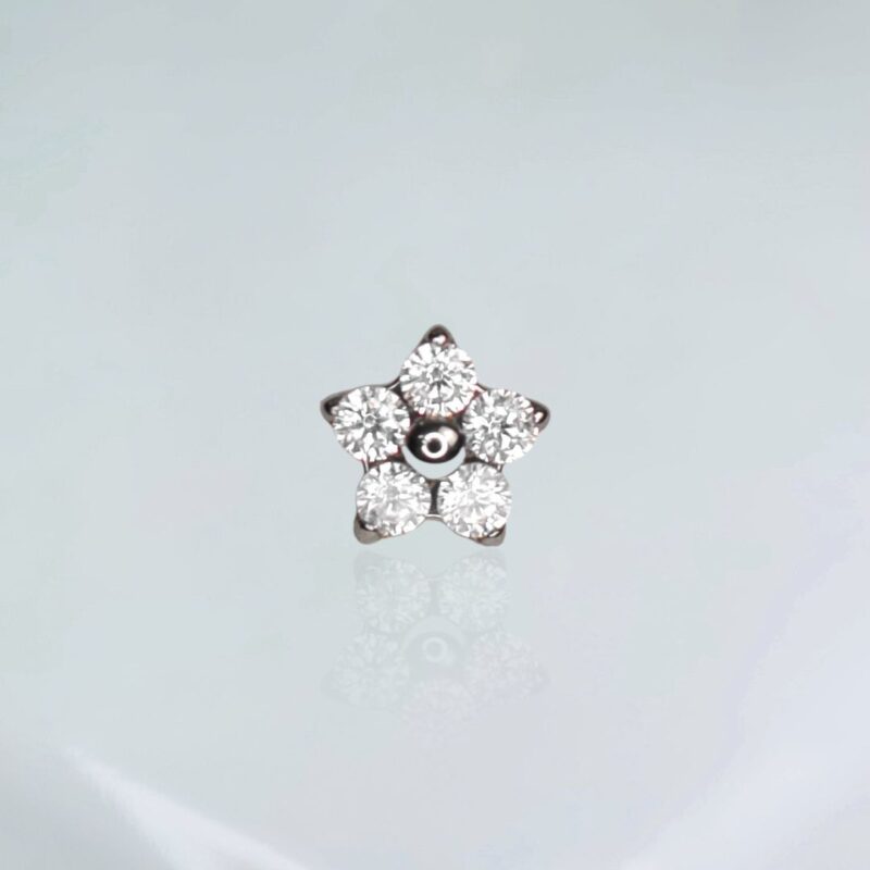 Piercing Titânio Labret Flor