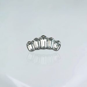 Piercing labret baguetes titânio ASTM F-136