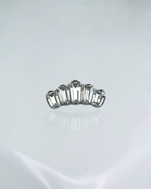 Piercing labret baguetes titânio ASTM F-136