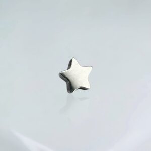 Piercing labret estrela titânio ASTM-F136
