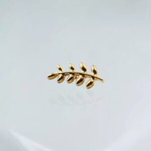 Piercing labret galho liso titânio PVD gold
