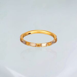 Segmento zirconias ret titânio PVD gold