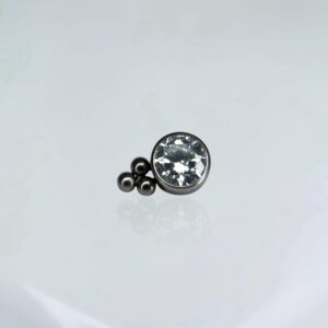 Piercing zirconia com esferas ll titânio ASTM F-136