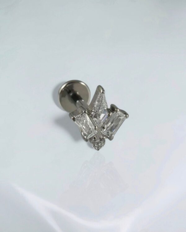 Piercing labret zirconias titânio ASTM-F136