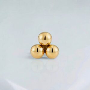 Piercing labret trinity basic titânio PVD gold