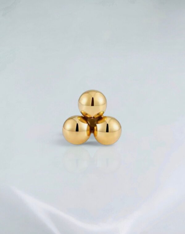 Piercing labret trinity basic titânio PVD gold