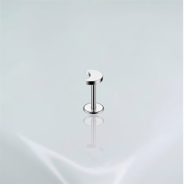 Piercing labret mini lua titânio ASTM F-136