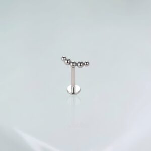 Piercing labret mini cluster ball titânio ASTM-F136