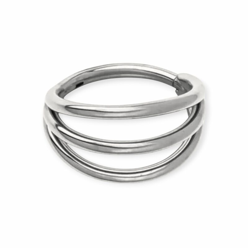 piercing titânio segmento triplo liso