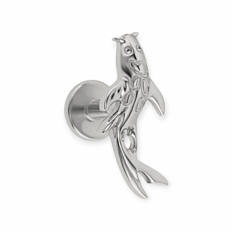 piercing titânio labret koi