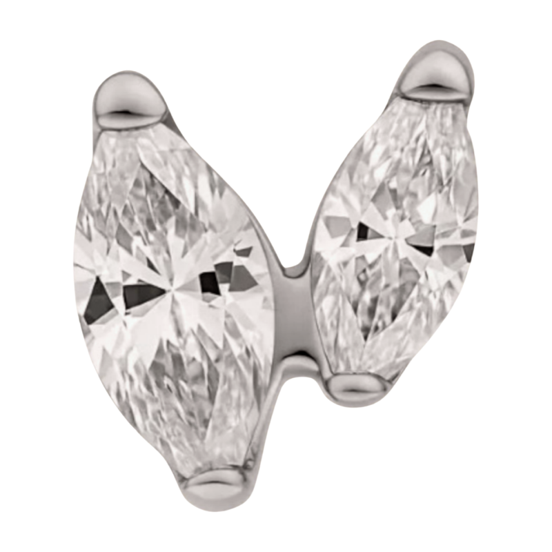 piercing titânio labret mini folhas