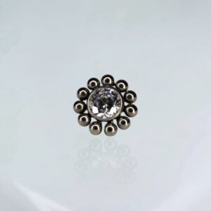Piercing labret zirconias com esferas titânio ASTM F-136