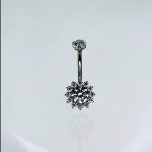 Piercing navel flor titânio ASTM F-136