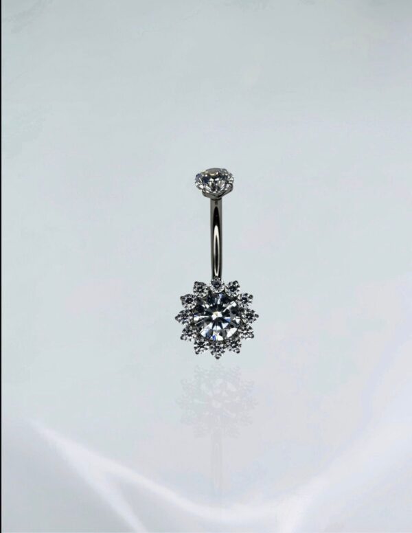 Piercing navel flor titânio ASTM F-136