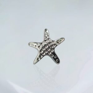 Piercing labret estrela do mar titânio ASTM F-136