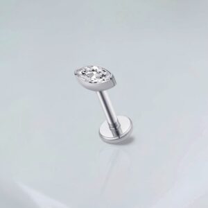 Piercing labret navete titânio ASTMF-136