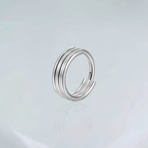 Segmento clicker triplo liso titânio ASTM-F136