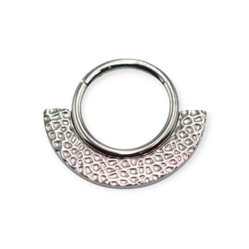 piercing titânio segmento clicker martelado