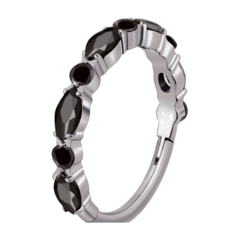 piercing titânio argola clicker zenix black