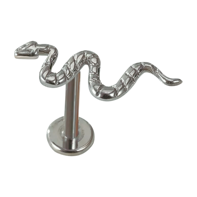 piercing de titânio labret snake