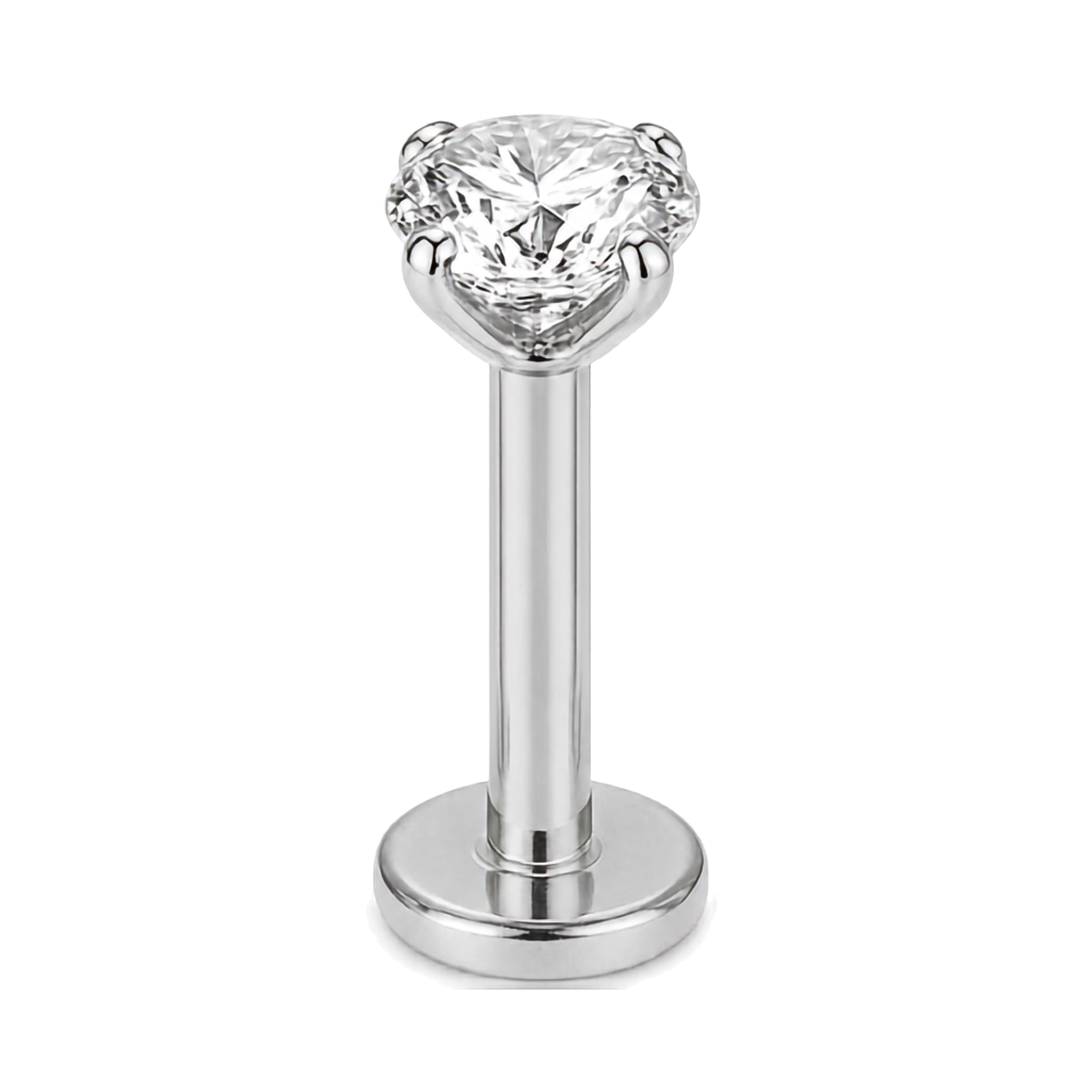 Piercing Labret Ponto de Luz com Garras - Titânio