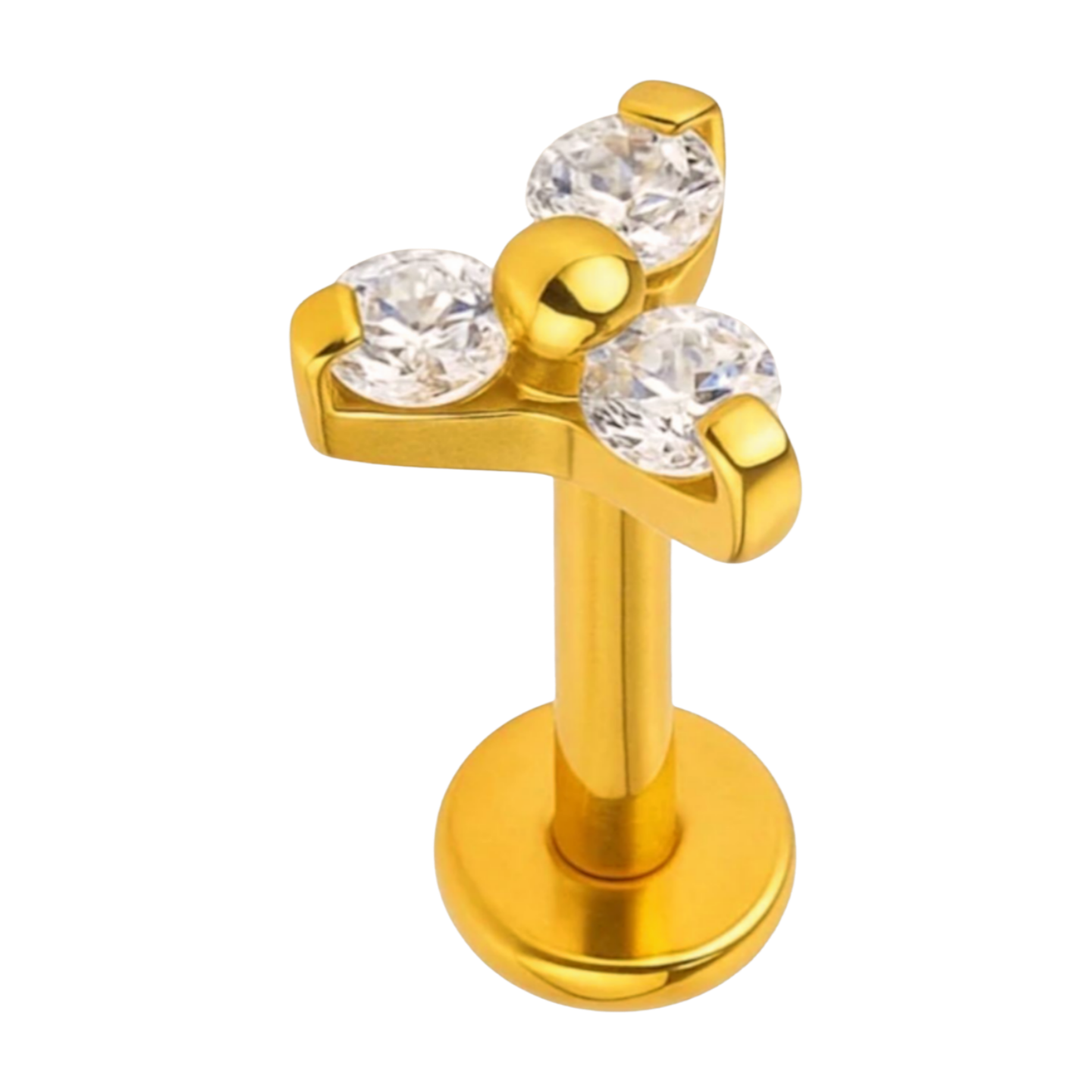 Piercing Labret Trinity zirconias - Titânio - Image 2