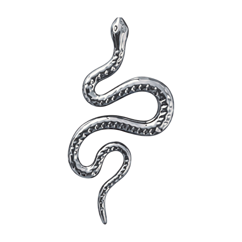 Piercing Labret Serpente ll - Titânio